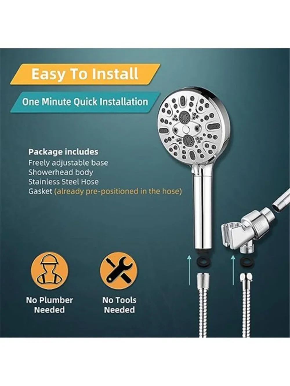 Filtered Shower Head with Handheld High Pressure 9 Spray Modes Showerhead